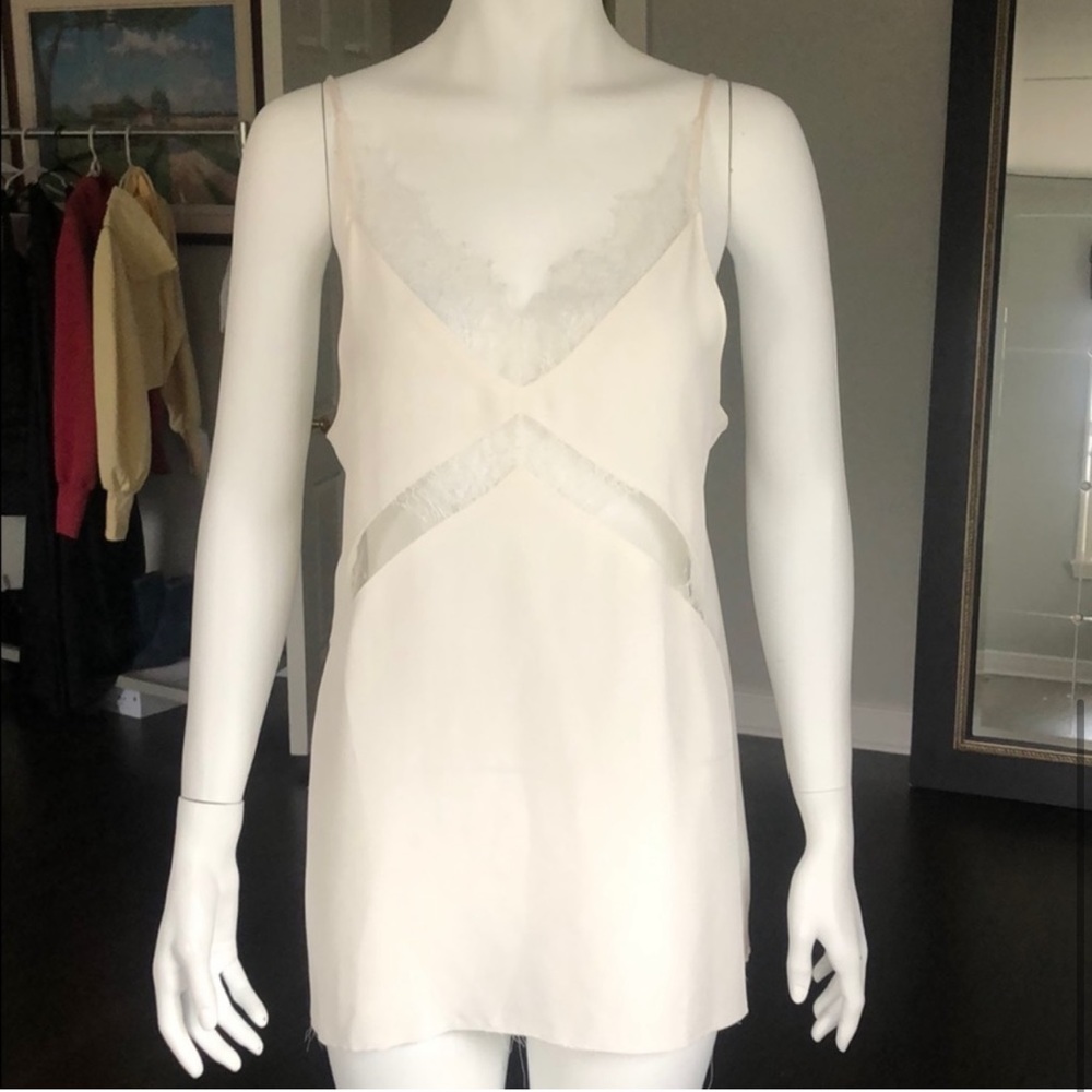 Are You Am I Anabela White Lace Slip Dress - Picture 5 of 7